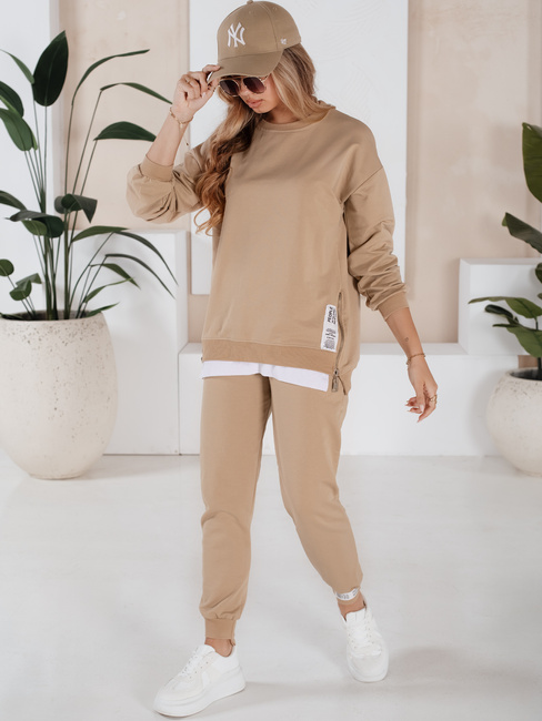 Damen Trainingsanzug Set TORONTO beige Dstreet AY0954