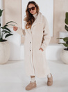 Damen Wintermantel Teddyfell lang Creme Dstreet NY0750