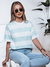 Gestreiftes Damen-T-Shirt ALMIN türkis Dstreet RY2562