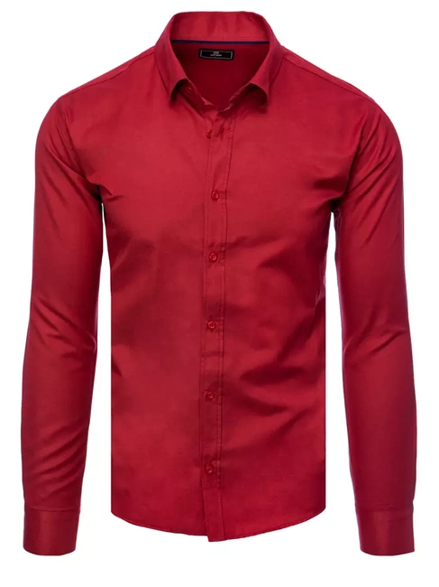 Herren Elegant Hemd Farbe Weinrot DSTREET DX2431