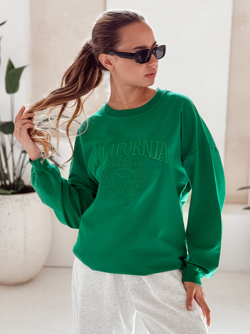 Damen Oversize Sweatshirt CALIFORNIA DREAM Farbe Grün DSTREET BY1196