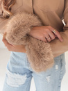 Damen Lederjacke mit Kamelfell Dstreet TY5139