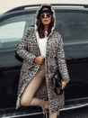 Damen VELVETTI lange Steppjacke mit Kapuze wendbar beige Dstreet TY4653