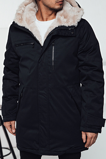 Herren Winter Parka Jacke mit Kapuze navy blau Dstreet TX4967