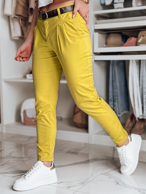 Damen Chinohose mit Gürtel MODELA senf Dstreet UY2563