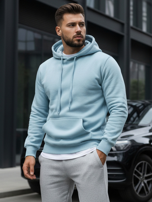 Herren Kapuzenpullover Himmelblau Dstreet BX5107