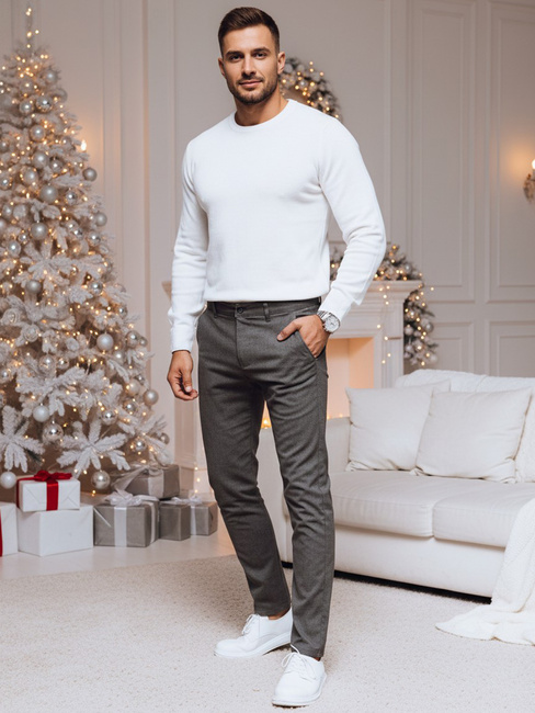 Dunkelgraue Chinohose für Herren Dstreet UX4388z