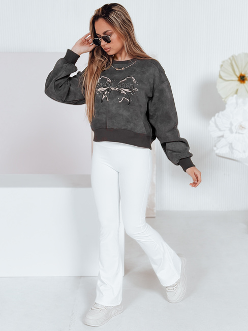 Kurzes Oversize-Sweatshirt für Damen mit Batikmotiv DENVIS graphite Dstreet BY1422
