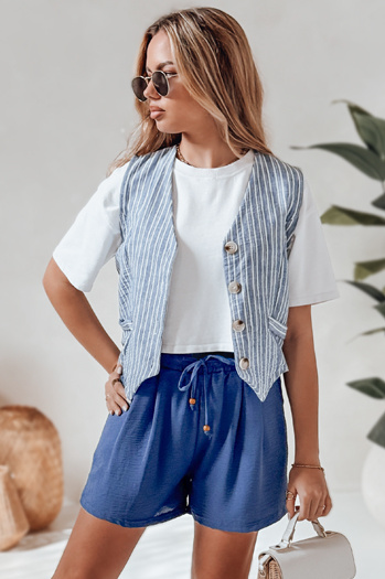 Damen Stoffshorts SUMMER TRIP blau Dstreet SY0434