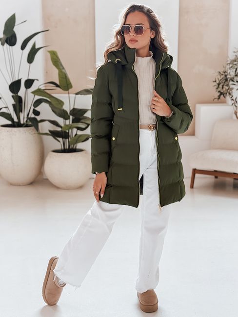 Damen Winterjacke mit Kapuze GABRIELLE grün Dstreet TY4364