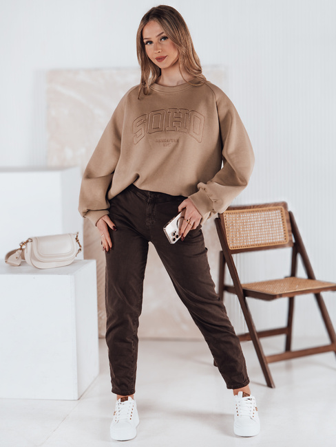Damen Einheitsgröße COSYONE Kaffee Sweatshirt Dstreet BY1351