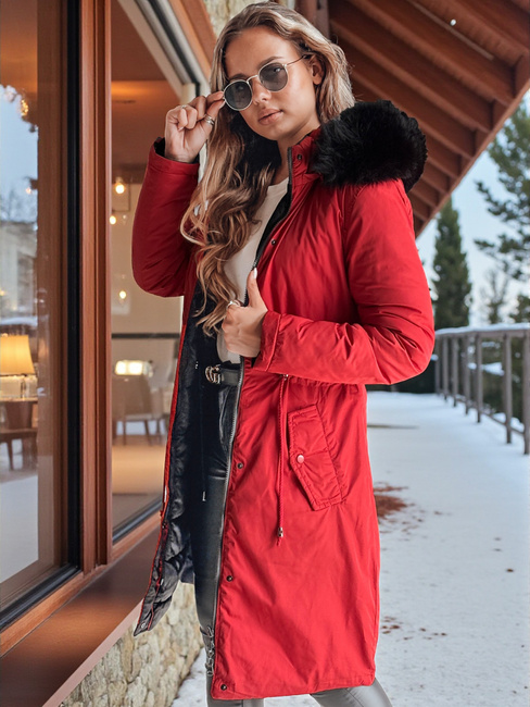 Damen Winterparka TRENDNEL Wendekapuze rot Dstreet TY4588