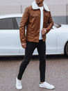 Herren Lederjacke mit Fell braun Dstreet TX4746