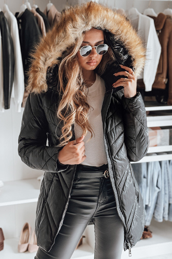 Damen Winterjacke SOLARIS Farbe Schwarz DSTREET TY4007