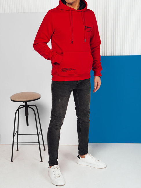 Herren Sweatshirt mit Aufdruck Farbe Rot DSTREET BX5688