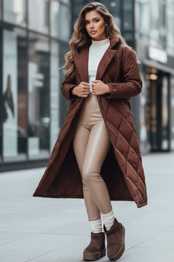 WARMISSA Damen Steppjacke braun Dstreet TY4917z