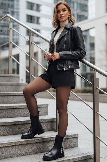 Damenstiefel schwarz Dstreet ZY1318