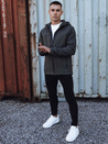 Herren Softshell-Übergangsjacke mit Kapuze dunkelgrau Dstreet TX4816