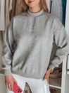 Damen Sweatshirt in Übergröße mit LOVASON Aufnäher grau Dstreet BY1419
