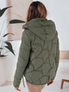 Damen Winterjacke LOVEWARM kurz gesteppt mit Kapuze grün Dstreet TY5040