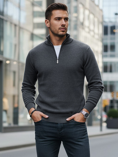 Herren Pullover hellgrau Dstreet WX2339