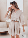Sommer-Musselin-Kleid LYVONNE hellbeige Dstreet EY2615