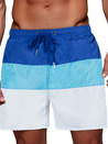 Blaue und weiße Badeshorts für Männer Dstreet SX2517