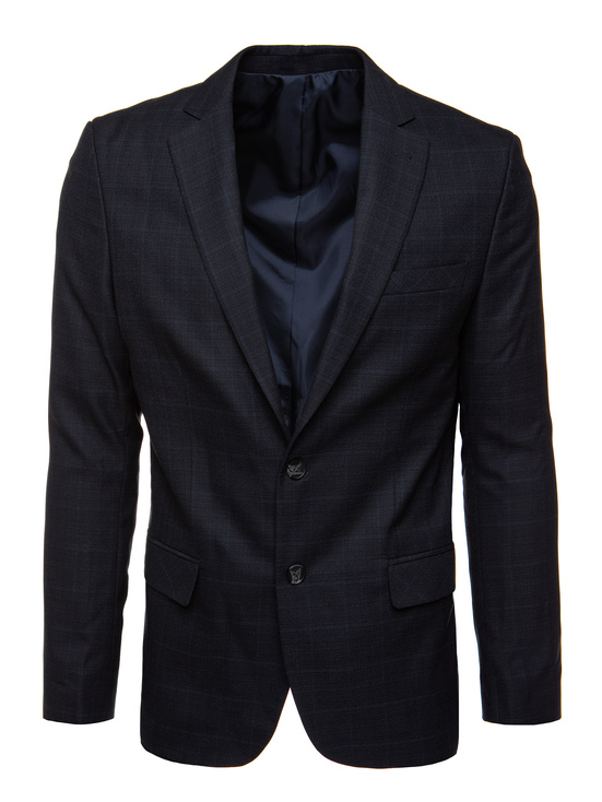 Einreihiger navyblauer Blazer für Herren Dstreet MX0633