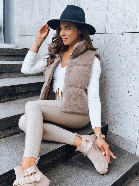 Damen Steppweste BEEWARM  Farbe Camel DSTREET TY3800