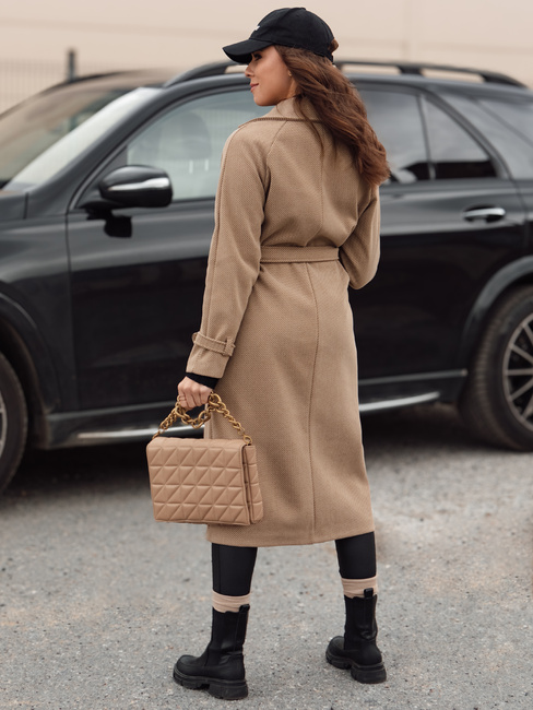 Damenmantel in Übergröße CAMELLYN lang camel Dstreet NY0743