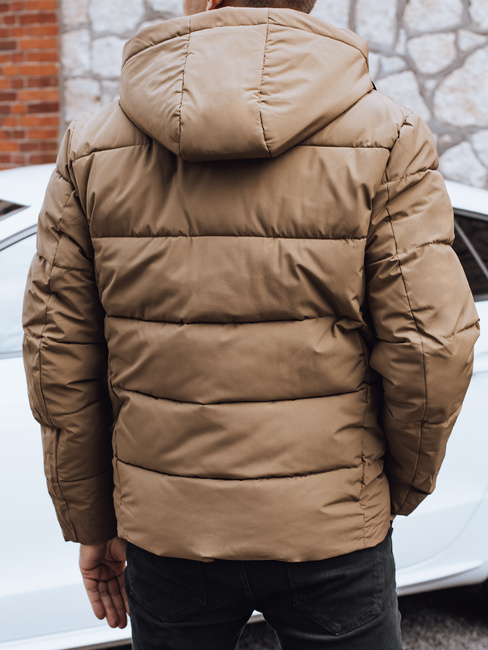 Herren Steppwinterjacke mit Kapuze camel Dstreet TX5067