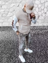 Herren Sweatshirt mit Reißverschluss Farbe Ecru DSTREET BX5440