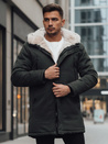 Herren Winter Parka Jacke mit Kapuze grün Dstreet TX4966z