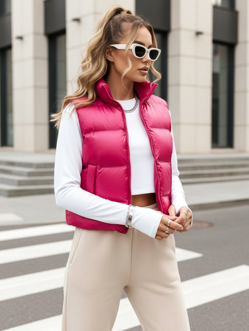 Damen Steppweste RASBERRY BUSH Farbe Rosa DSTREET TY3808