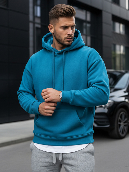 Herren Kapuzenpullover Hellblau Dstreet BX5108