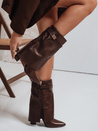 Damen Stöckelschuhe mit breitem Schaft braun Dstreet ZY1117
