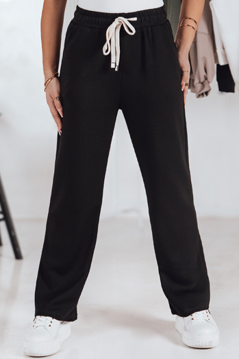 Damen Jogginghose mit weitem Bein LOOSIS schwarz Dstreet UY2401