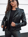 Damen Leder Ramones Jacke RAVENIX schwarz Dstreet TY4635
