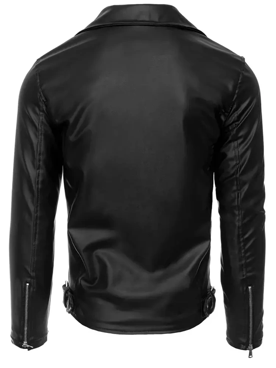 Herren Kunstlederjacke Schwarz Dstreet TX4081z