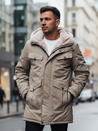Herren Winter Parka Jacke mit Kapuze beige Dstreet TX4969z