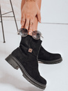Schwarze Damenstiefel aus Wildleder Dstreet ZY1115