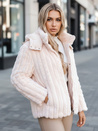 Damen Pelzjacke mit Kapuze rosa Dstreet TY5277z