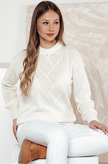 Damen Pullover in Übergröße FEMWEAVE ecru Dstreet MY2390