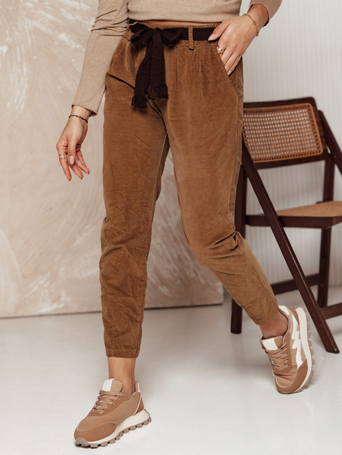 Damen Cordhose Einheitsgröße DANORII mit Gürtel camel Dstreet UY2289