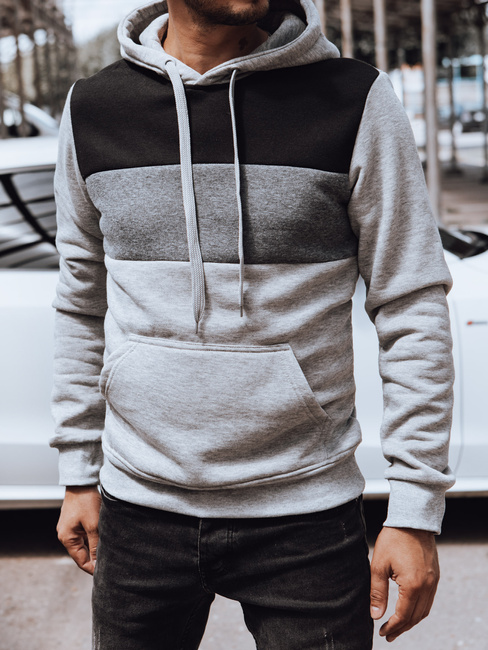 Herren Kapuzenpullover hellgrau Dstreet BX5830