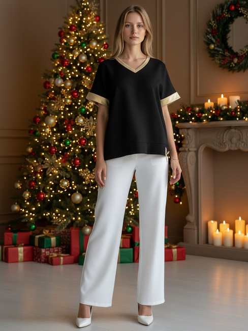 Damenbluse in Übergröße SHINE LOVE schwarz Dstreet RY2912z