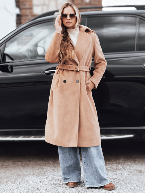 Damen Wintermantel klassisch Trench camel Dstreet NY0763