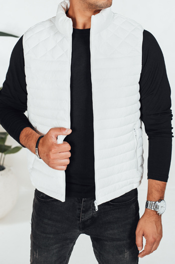 Herren Steppweste weiß Dstreet TX5075