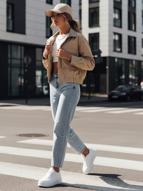 Damen Übergangsjacke ISTAN dunkelbeige Dstreet TY4184