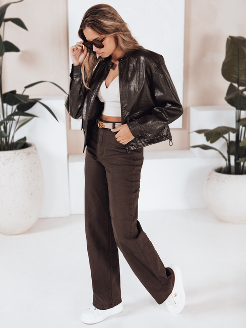 Damen Jeans mit weitem Bein braun Dstreet UY2762